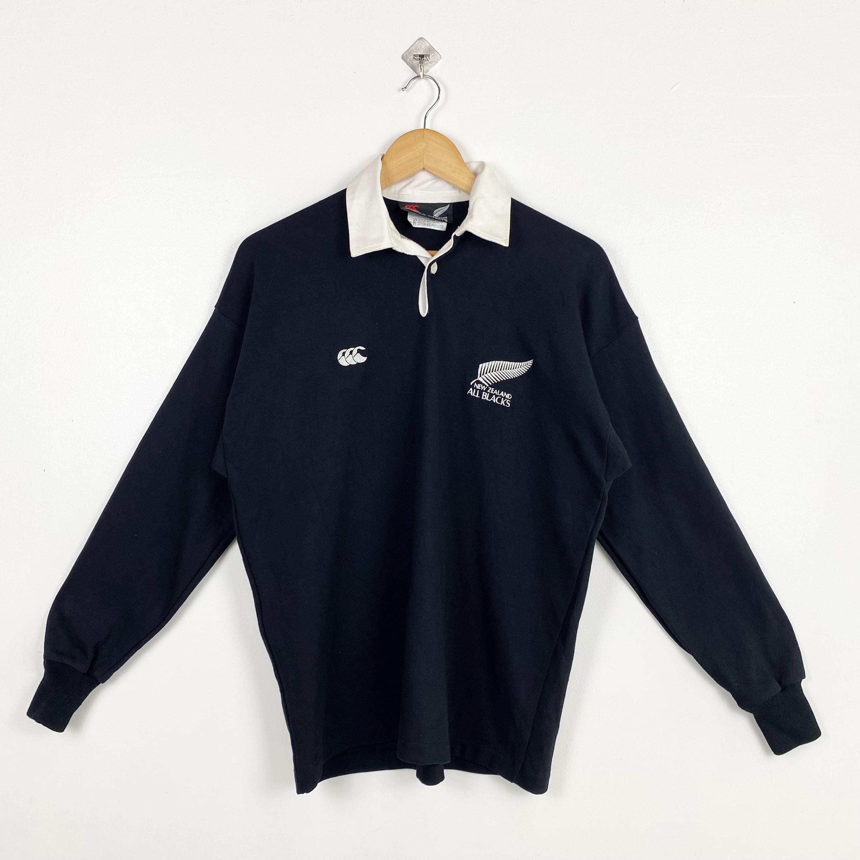 Vintage 90s New Zealand All Blacks Rugby Shirt - Canterbury