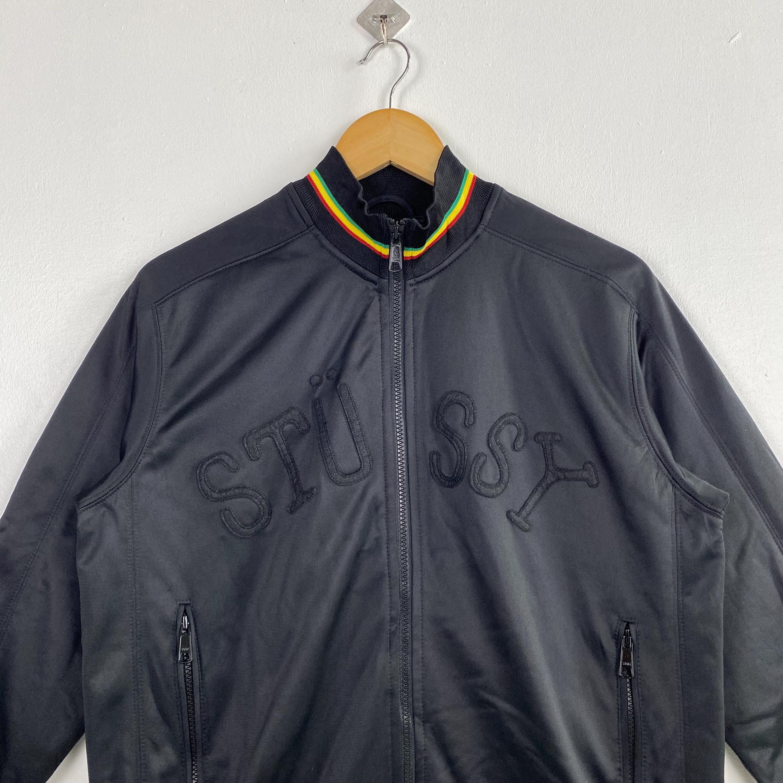 Vintage Stussy Track Jacket - Stussy Gear - Patch Logo - Black