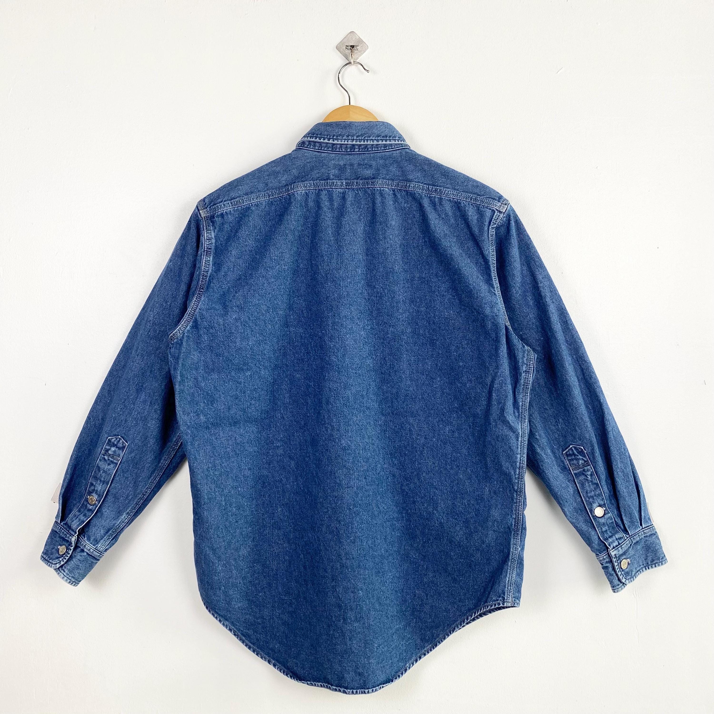 Vintage 90s Polo Country Ralph Lauren Denim Shirt - Blue Color