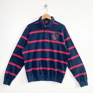 Vintage Paul & Shark Polo Shirt - Embroidery Logo - Red, Blue Color - Men’s XL