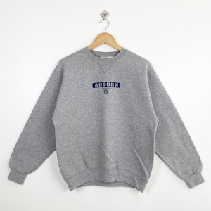 Sudadera de cuello redondo con el logo estampado de los Tigers de la Universidad de Auburn de la NCAA de los años 90, color gris, para hombre (talla M)