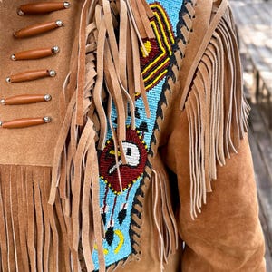 Vintage 1970s Pioneer Wear Fringe Leather Jacket / Fringe