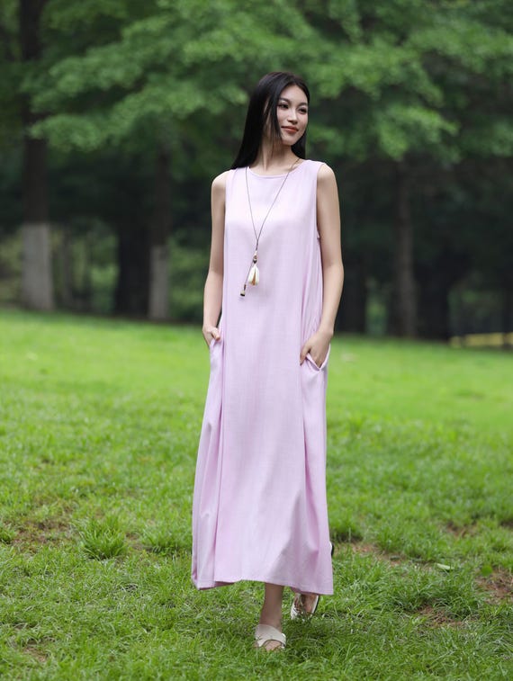 flax linen maxi dress Slipster - Linen Maxi Dress