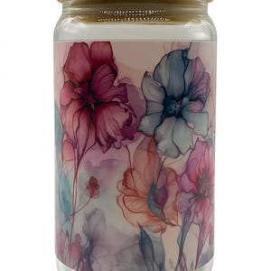 Glass Tumbler - Watercolour Poppies