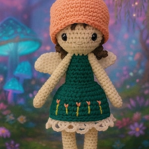 Crocheted Garden Fairy