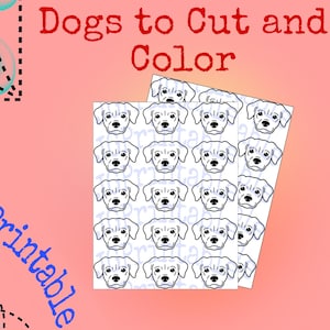 Printable Dog Template - PDF - Paper - Educational Activity - School - Kids - Crafts - Print, Color, Cut and Paste
