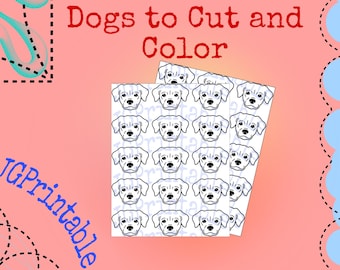 Printable Dog Template - PDF - Paper - Educational Activity - School - Kids - Crafts - Print, Color, Cut and Paste
