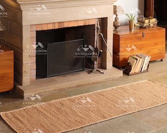 Tapis de passage tressé à la main à couture horizontale, carpette, tapis de passage Staor, taille et couleur personnalisées,