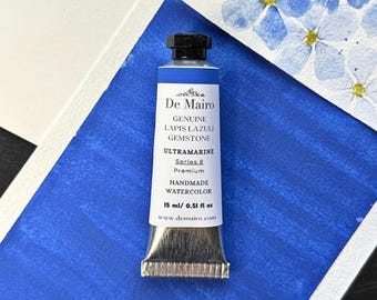 Acuarela ultramarina de lapislázuli – Pigmento de gema auténtica, 15 ml