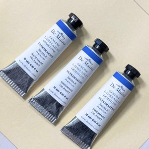 Genuine Lapis Lazuli Ultramarine Blue Oil Paint – Series 8 image 16