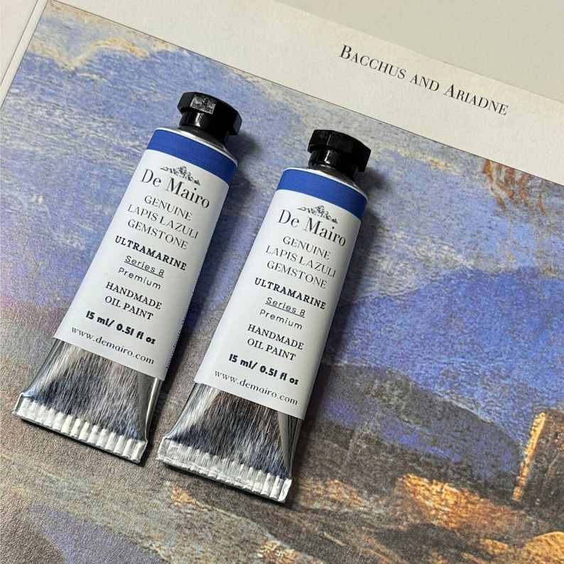 Genuine Lapis Lazuli Ultramarine Blue Oil Paint – Series 8 image 14