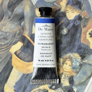 Genuine Lapis Lazuli Ultramarine Blue Oil Paint – Series 8 image 17