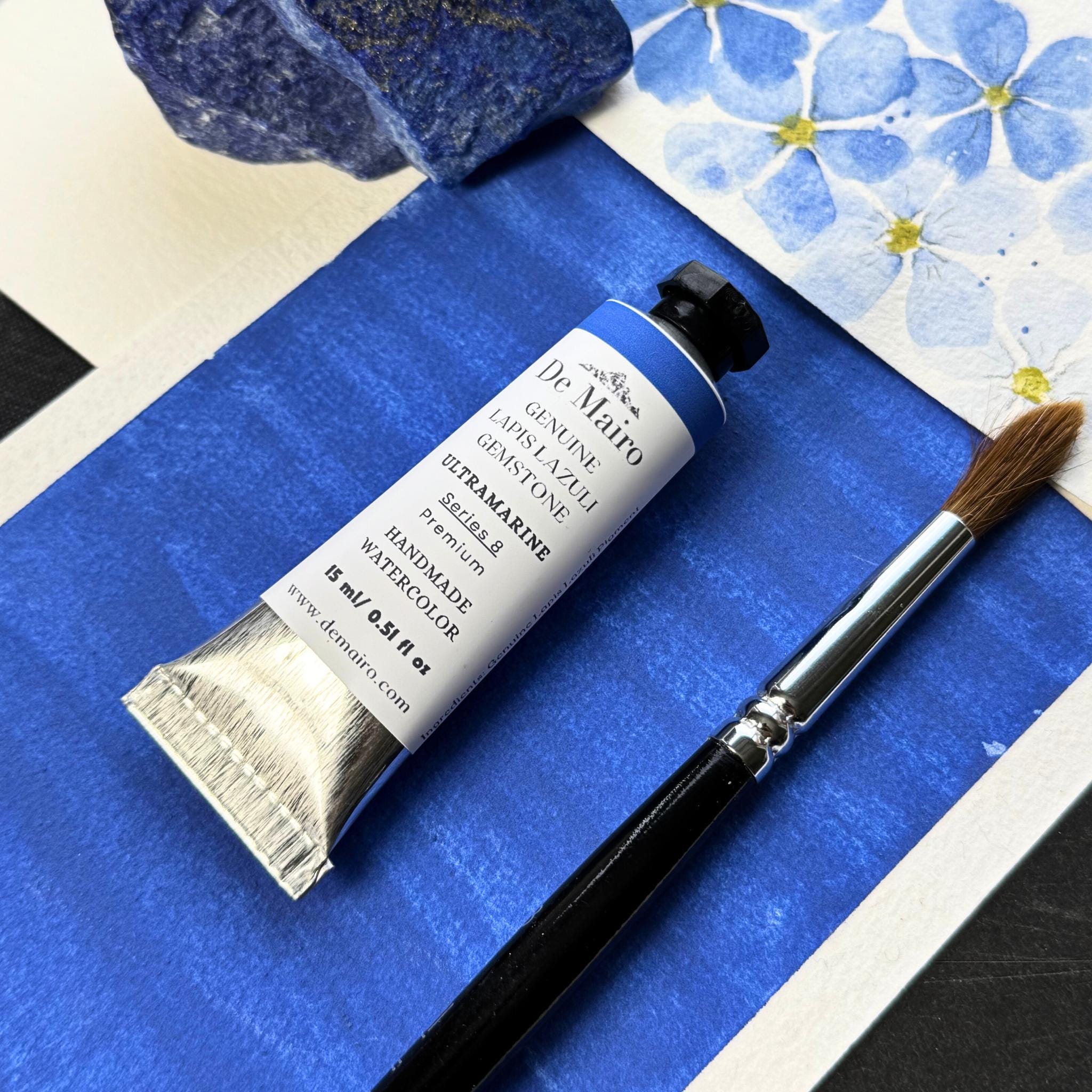 本物のラピスラズリ・ウルトラマリン水彩絵具、15ml 手作り宝石