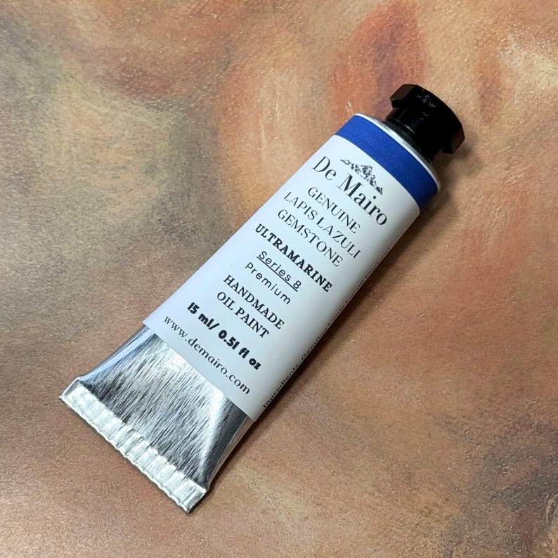 Genuine Lapis Lazuli Ultramarine Blue Oil Paint – Series 8 15 ml