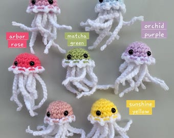 Crochet Jellyfish Keychain | Handmade Amigurumi Charm | Pocket Hug