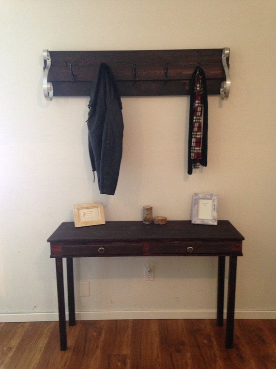 Entryway Organizer Rustic Coat Rack And Table