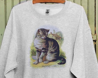 Vintage cat sweatshirt, cat shirt,  cat lover shirt