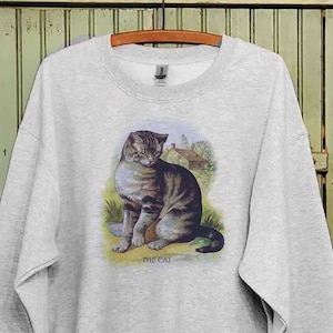 Vintage Cat Sweatshirt Cat Shirt Cat Lover Shirt Etsy