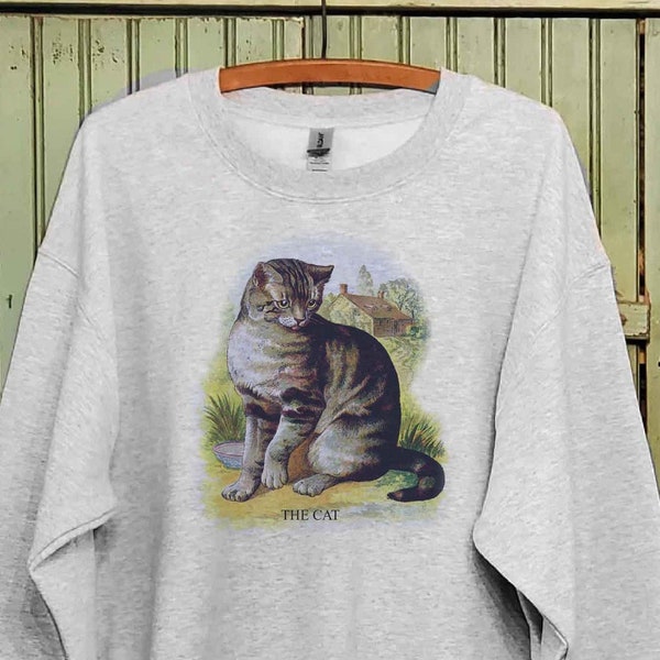 Vintage cat sweatshirt, cat shirt,  cat lover shirt