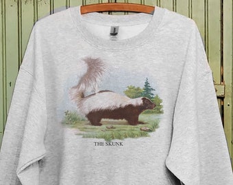 Vintage Skunk sweatshirt or T shirt, Skunk collector,Antique Skunk lithograph, Bambi