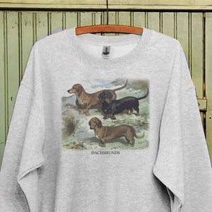 Vintage Dachshund, Dachshund sweatshirt, Dachshund art print, Dachshund lover ,Mommy and me sweatshirt image 1