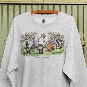 Vintage Pooh Bear sweatshirt or T-shirt, Altered illustration Pooh 1926, Grey sweatshirt or T-shirt image 2
