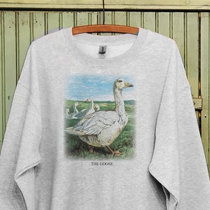 Vintage goose, Goose sweatshirt, Goose art print image 1