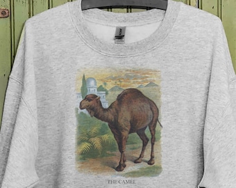 Vintage Camel sweatshirt, Camel illustration, Antique camel print, Mommy and me sweatshirt