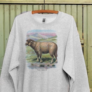 Vintage Sheep, Sheep sweatshirt, Sheep art print, Sheep farm