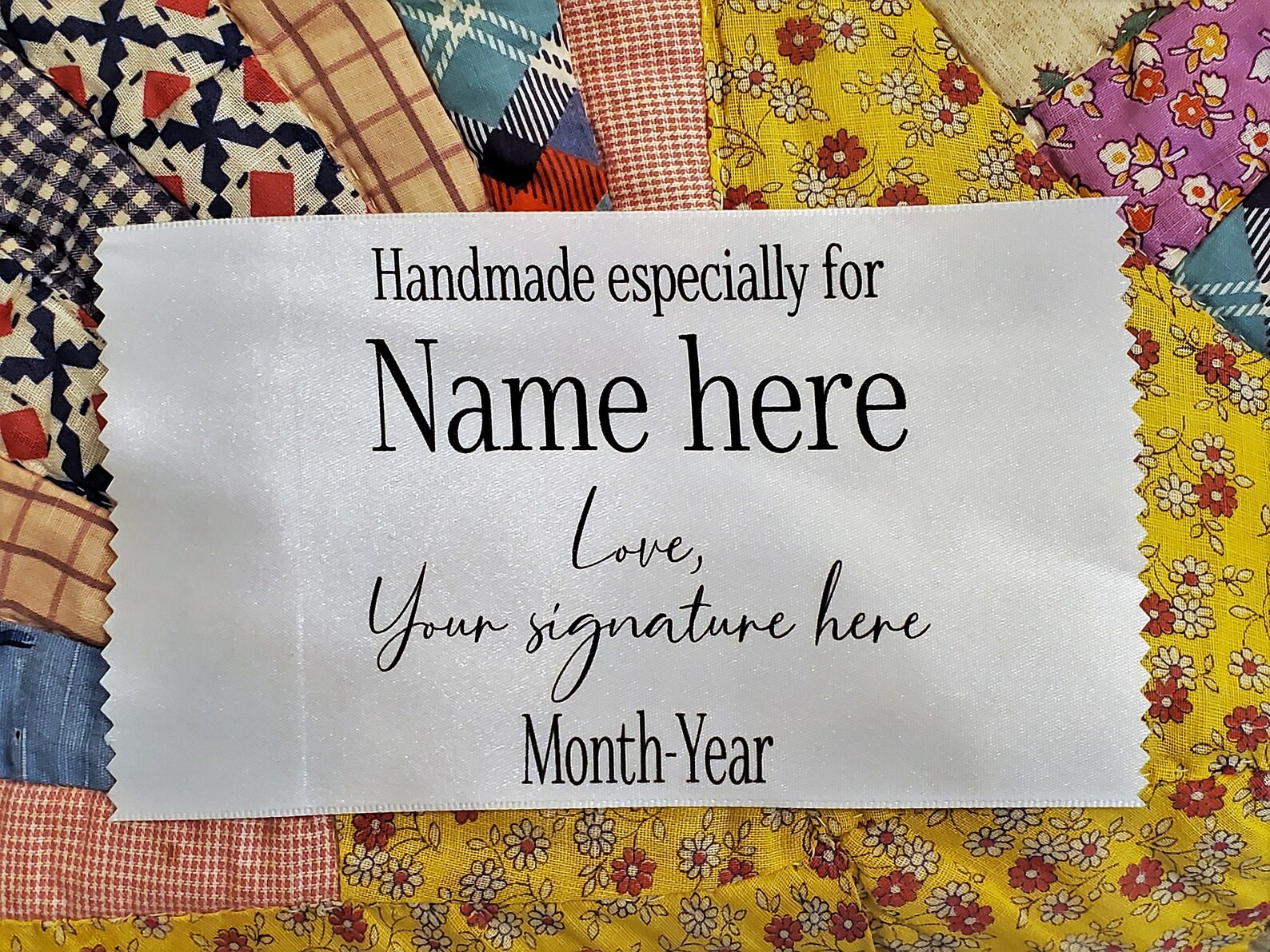 Quilt Label Personalized Blanket label Sew On Quilt tag Etsy