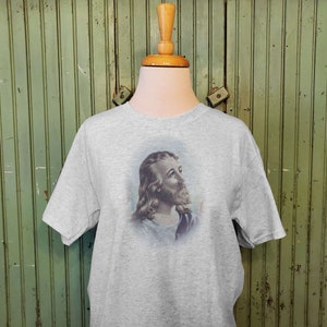 Vintage Jesus, Religious sweatshirt, Love like Jesus, Pray sweatshirt, Antique Jesus print, Jesus sweatshirt image 2