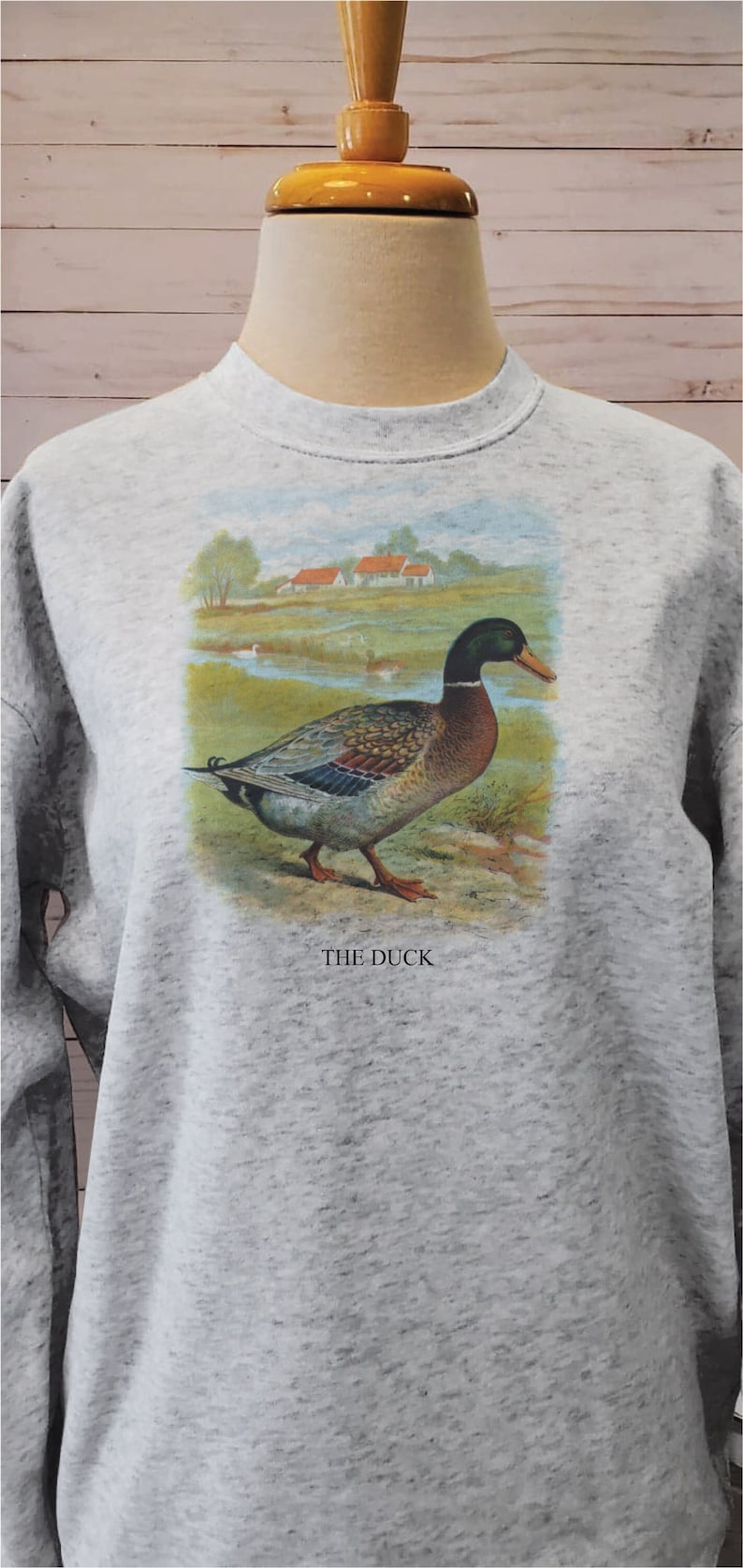 Vintage Duck, Mallard duck sweatshirt, Duck art print, Duck breeder image 2