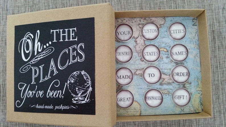 World Map Push Pins Map Pins Personalized - Etsy