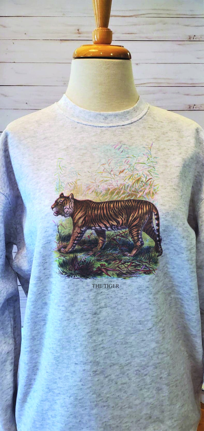 Vintage Tiger, Tiger sweatshirt,2022 Lunar New Year, Year of the Tiger, Jungle art print, Mommy and me sweatshirt image 2