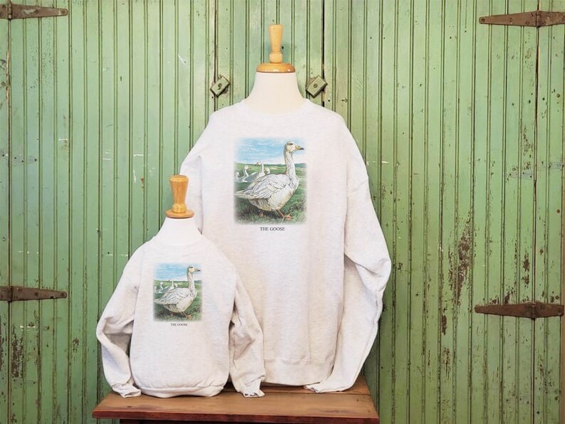 Vintage goose, Goose sweatshirt, Goose art print image 2