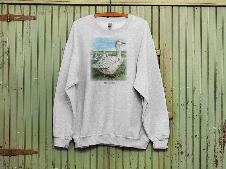 Vintage goose, Goose sweatshirt, Goose art print image 1