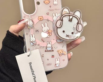 Miffy Wears Headphone Magsafe iPhone Case