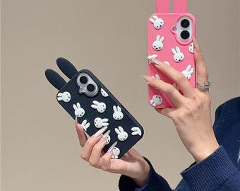 3D Miffy Ears Soft Silicon iPhone Case