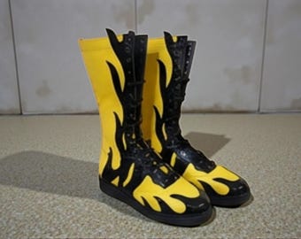 Botas de lucha hechas a mano para hombre / Zapatos de combate profesional / Calzado deportivo con cordones personalizados / Botas de cuero de alto rendimiento