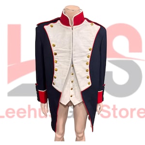 Men&#39;s Colonial Military Coat: Revolutionary War Reenactment Costume