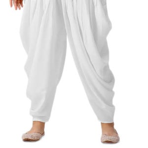 Rayon Dhoti Pants: Women&#39;s Loose Fit Salwar Bottoms