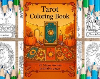 Tarot Coloring Book: 22 Major Arcana Printable Pages (PDF Download)