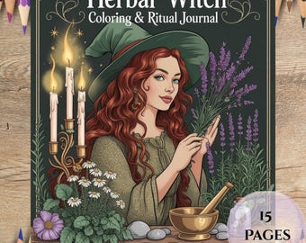 Herbal Ritual Journal Printable | Botanical Grimoire Pages | Kitchen Witch Apothecary Diary | Plant Magic and Manifestation Journal
