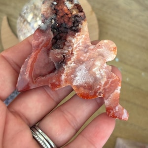 Druzy Crystal Crazy Lace Agate Fairy Carving