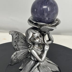 60mm Purple Galaxy Chalcedony Sphere Metaphysical Tool