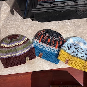 Hand knitted wool beanies featuring your favorite National Parks!