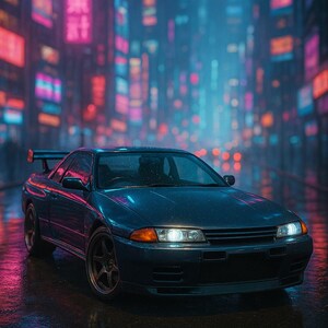 Nissan Skyline R32 Wallpaper | JDM Car Art | Digital Download for Phone & Desktop