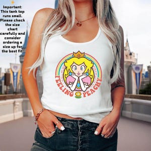 Mario Princess Girls Tank Top, Princess Peach Mario Tank Top, Princess Peach Tank Top, Super Mario Shirt, Mario Group Birthday