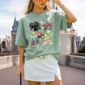 Comfort Colors Epic Universe Shirt, Orlando Park Epic Universe Shirts, Mario T-Shirt, How To Train Your Dragon Shirt, Magic Kingdom Tee