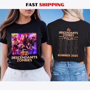 Retro Descendants Zombies World Tour 2025 Shirt, Disney The Rise Of Red Concert Tee, Summer Music Festival Epcot Matching Trip